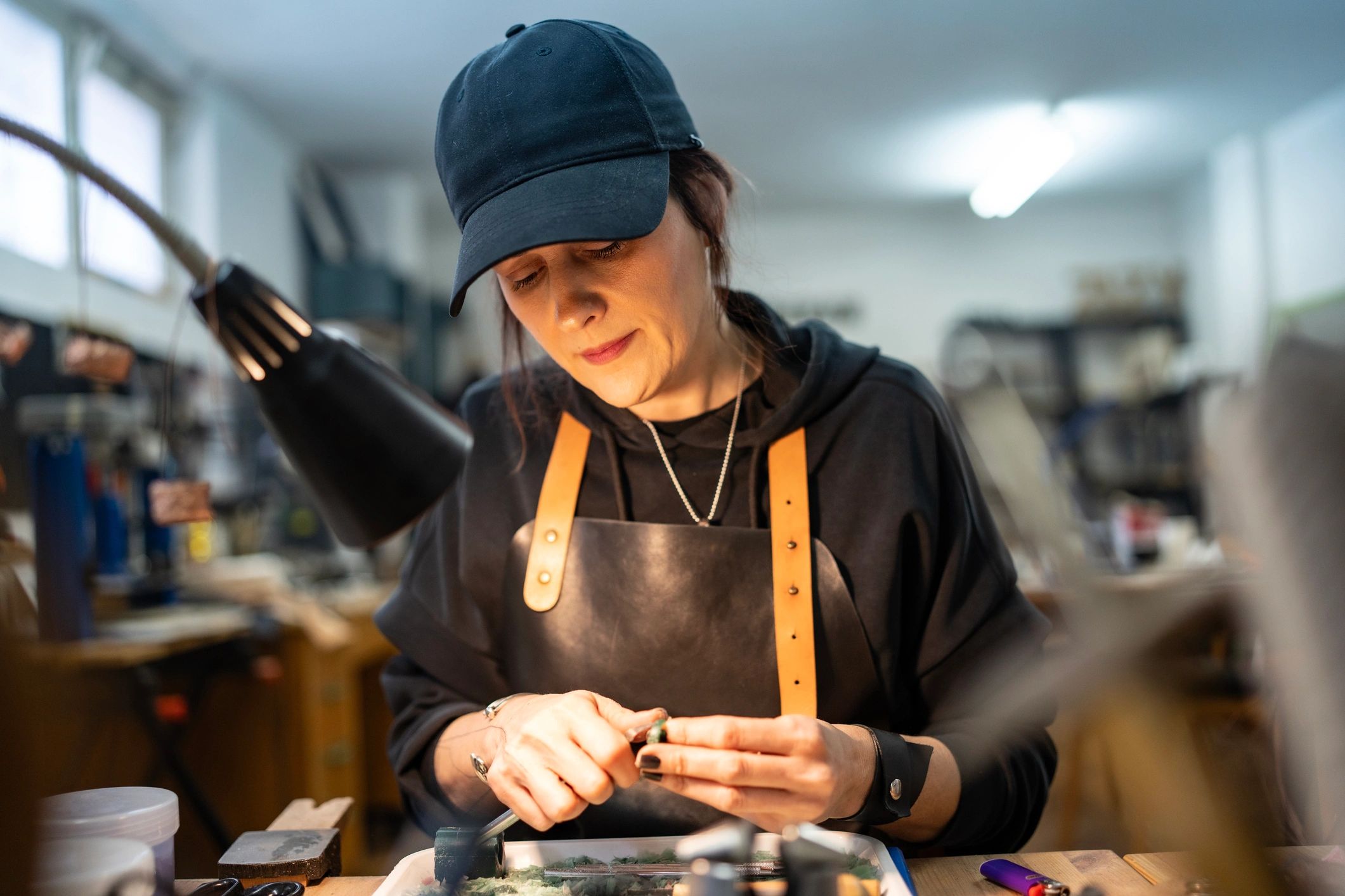 jewelry designer at work