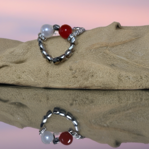 Cherry Pearl Twist Ring